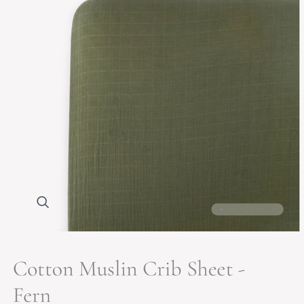 Little Unicorn Cotton Muslin Crib Sheet - Fern